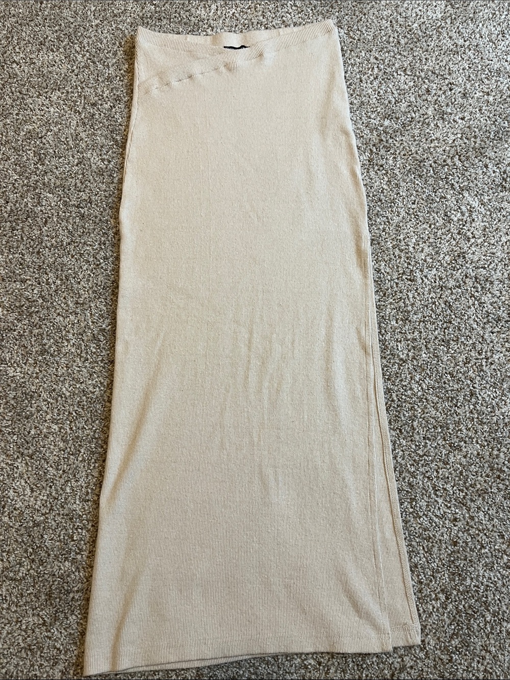 PrettyLittleThing Cream Knit Maxi Skirt